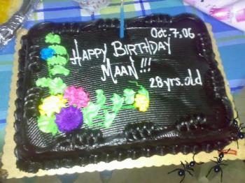 cake - a chocolate cake on my birthday