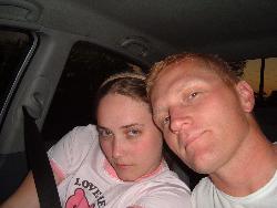 me and my fiance - Me and eric in the car