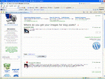 discussion screen shot - screen shot of discussion asking where images come from