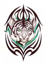 White Tiger Tribal - White Tiger Tribal Tattoo