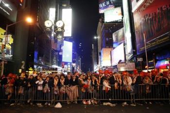 New Years Eve - Waiting for the big ball to fall.