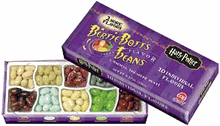 Harry Potter Bertie Bott&#039;s Jelly Beans - Discover the wild flavors of EARWAX, DIRT, GRASS, BOOGER, SARDINE, BLACK PEPPER and the 2 latest new flavors ROTTEN EGG and BACON. And, everyone&#039;s favorite VOMIT.