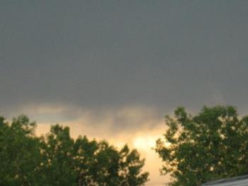 Over the horizon - The approaching storm about 8 p.m.