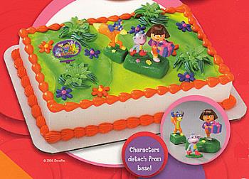 Dora cake for some ideas - The details are really simple. Try it!