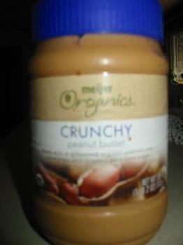 Peanut butter - Crunchy peanut butter from Meijer's brand