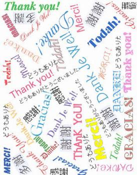 Thank you - Many different ways to say thank you