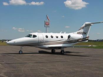 Cesna - A small Cesna jet at Anoka County Airport in Blaine Minnesota U.S.A. Cesna - A small Cesna jet at Anoka County Airport in Blaine Minnesota U.S.A.