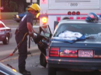 Jaws Of Life - The jaws of life in use at an accident near my home