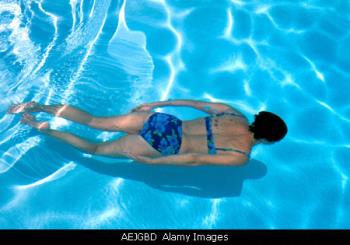 swimming - a woman swimming