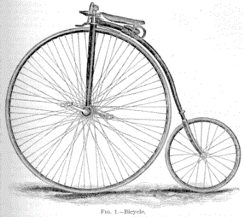 pennyfarthing bike - a highwheeler such as this!