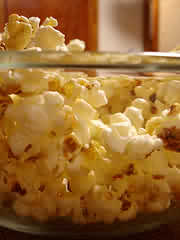 pop corn - a bowl full of popcorn