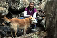 black woman, dog - black woman and her dog black woman, dog - black woman and her dog
