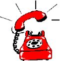 Telephone - Red telephone ringing