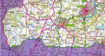 Ordance Survey Map - West Sussex - Ordnance Survey Map showing Bolney and Mannings Heath where St. Leonards Forest is.