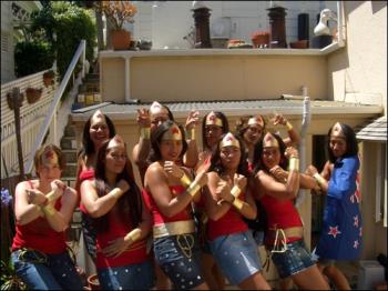 We Are Wonder Woman - Heading off to the 7s Rugby games dressed as Wonder Woman Wannabe's LOL