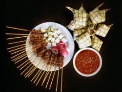 Malaysian food - satay - BBQ meat Malaysian food - satay - BBQ meat