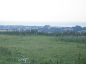 View Over Lancing to English Channel - A view from the South Downs over Lancing with the College standing proudly on the hill.