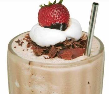 lushious strawberry milkshake - A lushious looking milkshake