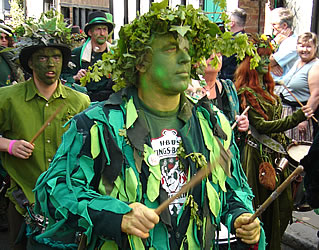 Drummers... Jack in The Green Parade, Hastings - Drummers in the Jack in the Green Parade, Hastings, for May Day