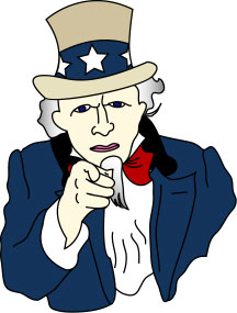 Uncle Sam - Uncle Sam, a figure symbolizing the United States, is portrayed as a tall, white-haired man with a goatee. He is often dressed in red, white, and blue, and wears a top hat.
