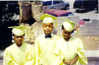 The Triplets -  This is the triplets graduation from kindergarten, they are now 14 years old.