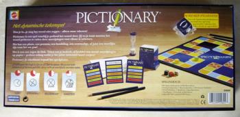 Pictionary - Board game published by	Parker Brothers Pictionary, Inc.