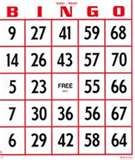 Bingo card - Not for me!