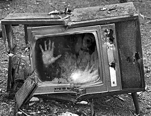 Obscured_Television - Art, television the triumph of machine over people.