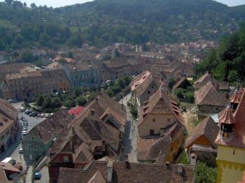 view from sighisoara - picture taken from the clock tower