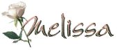 Melissa - melissa animated name white rose