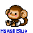HawaiiBlue - Hawaiiblue animated name, monkey