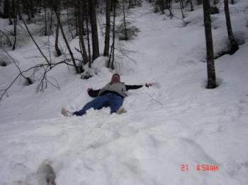 snow angel - angel in the snow, in Germany