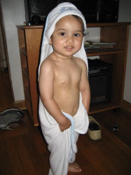 Gabe - Gabe after taking his bath. He was 19 months old. Gabe - Gabe after taking his bath. He was 19 months old.