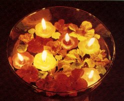 floating candles - candles in floating oil