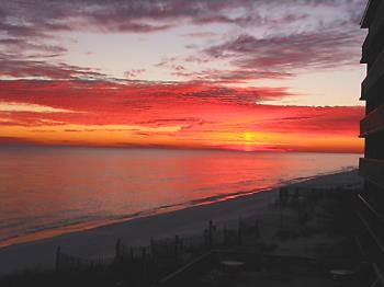 romantic sunset at beach - beautiful picture of beach