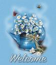 Welcome to mylot - flowery welcome sign