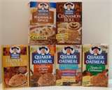 Oatmeal - Quaker Instant Oatmeal, many flavors to choose from. Apples and cinnamon, maple and brown sugar, peaches and cream. 