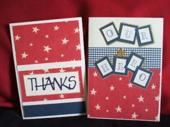 Cards I have stamped - Thank you cards to the troops
