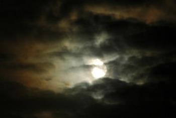 moon and clouds. - the sky with the moon and clouds.