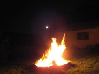 One of my backyard bonfires - I have a bonfire weekly it seems all throughout the year. Even during snowstorms. HAHA
