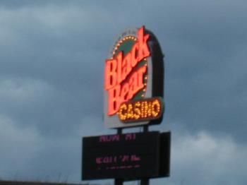 Black Bear Casino & Hotel - The sign for the casino