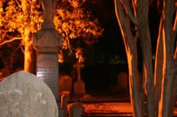A Graveyard in Charleston, South Carolina at night - Taken with a Canon Digital Rebel Xt at night