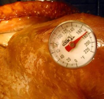 Turkeys need to reach a tempature of 180 degrees t - A turkey is done when the tem reaches 180 degrees