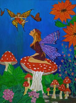 One of my fairy paintings - Image of a fairy painting I did