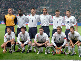 england team - great players