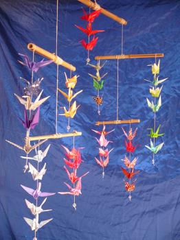 Paper (Origami) Cranes - Origami Cranes - These are made into a mobile