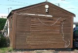 The chalet as we bought it - The chalet was a cattle shack of a building. When the carpet was taken up it was found that the seller had used the carpet to hide the fact that there was not even a floor . . .

There wasn&#039;t a wall behind the wood on the end wall either.