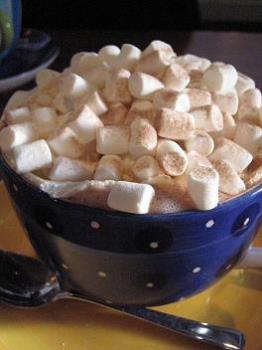 Huge Cup Of Hot Chocolate - Wow! Look at all the marshmallows! Yuuuummmmm!