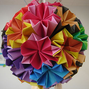 Origami Ball - Colourful origami ball Origami Ball - Colourful origami ball