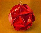 Geodesic ornament - A great use for old Christmas cards!